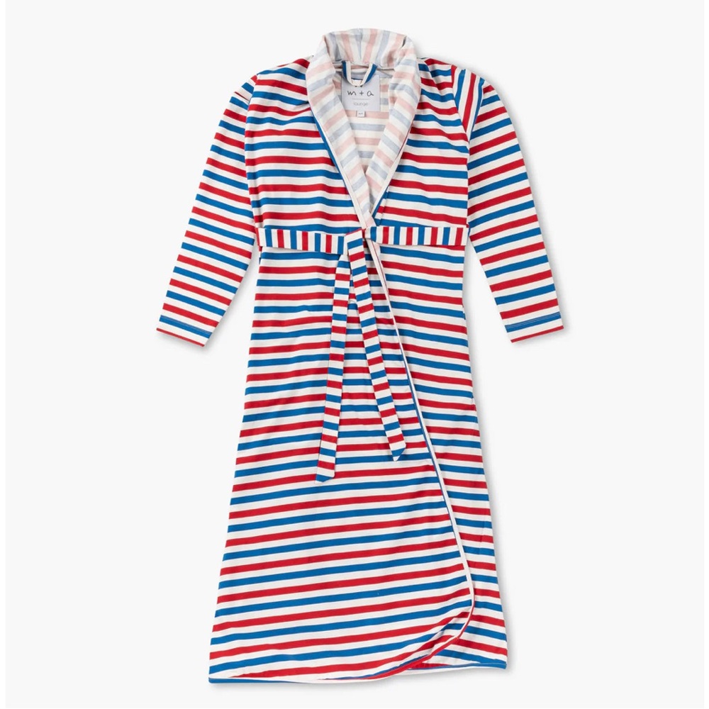 NWT m/L Printed organic lounge robe